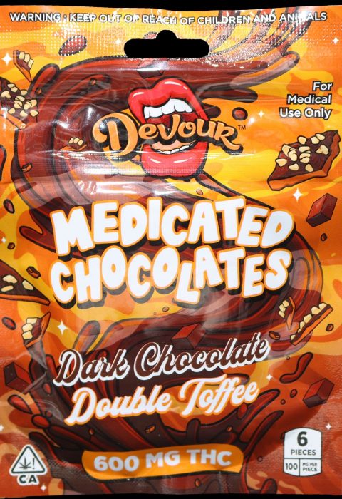Devour Chocolate | Dark Chocolate Double Toffee | 600MG