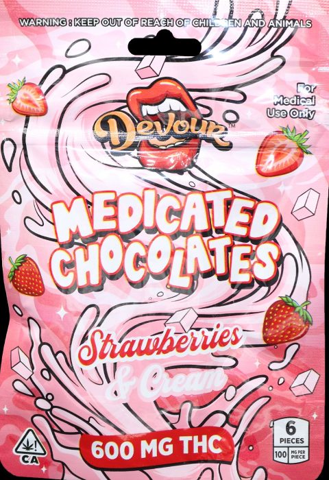 Devour Chocolate | Strawberries & Cream | 600MG